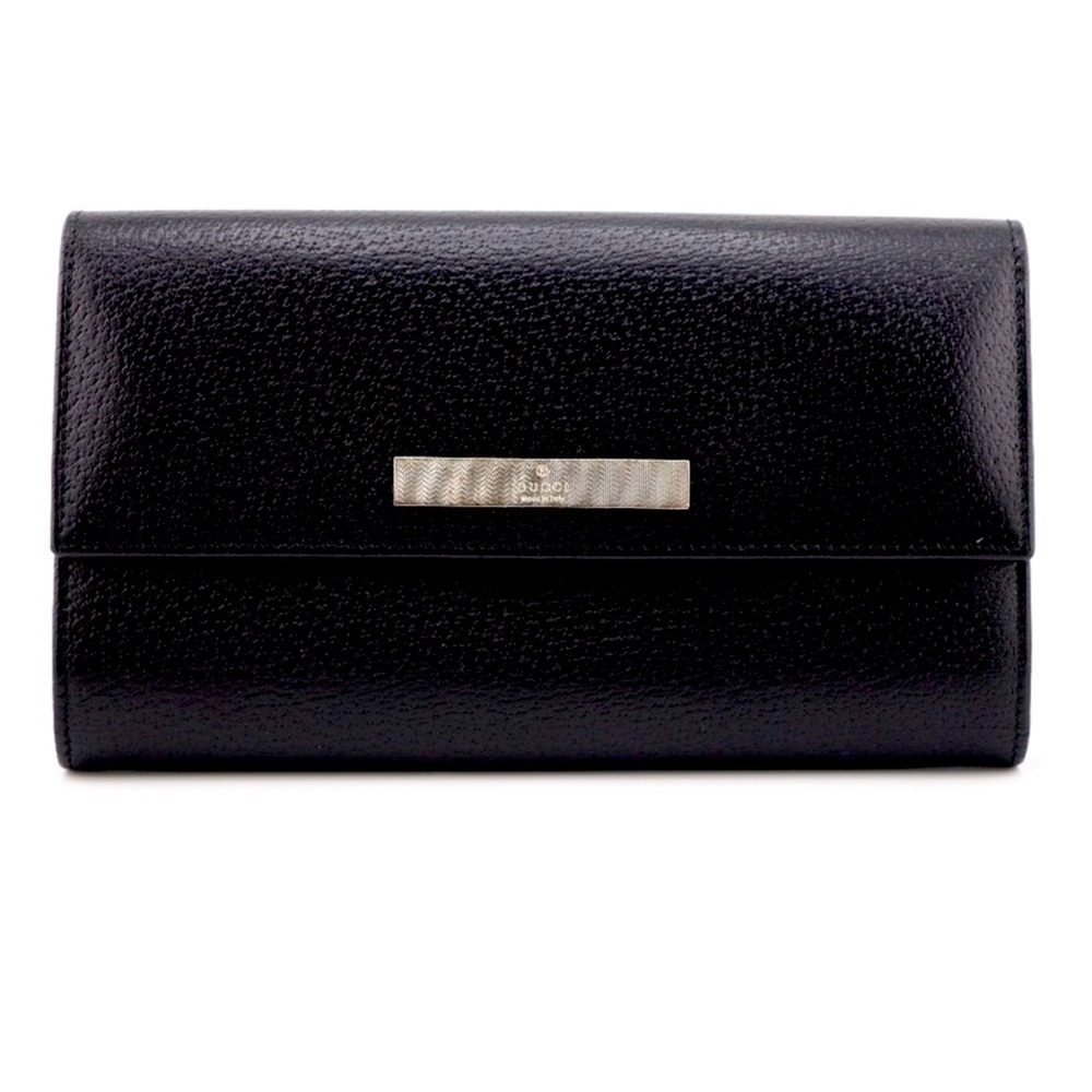 GUCCI Long Large Leather Wallet Black - Picture 4 of 16